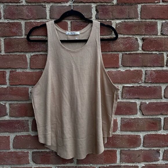 free people Cool It Tank Top tan women's medium NEW - Picture 3 of 10